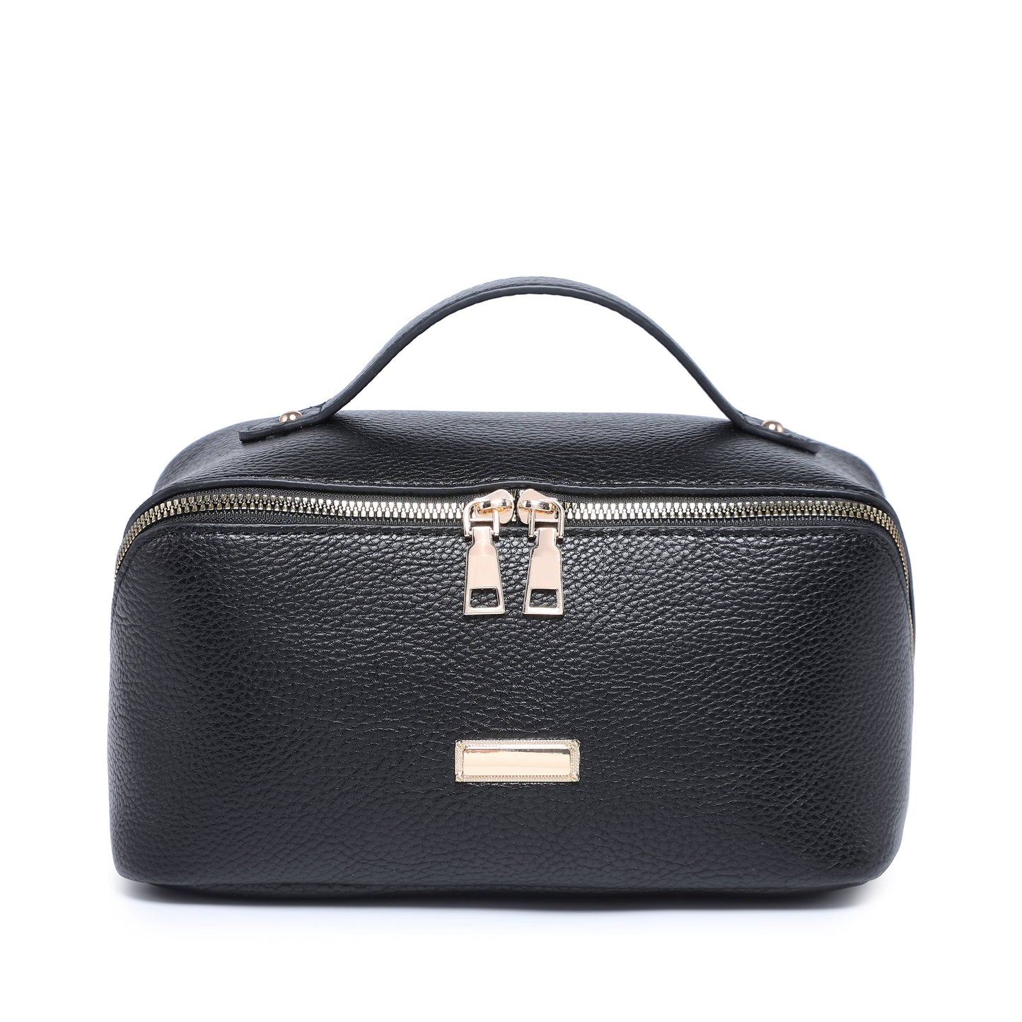 B23055-3 Compartments Waterproof Cosmetic/Makeup Bag: Black