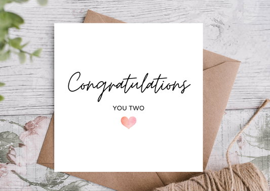 Congratulations You Two Card | Wedding Card