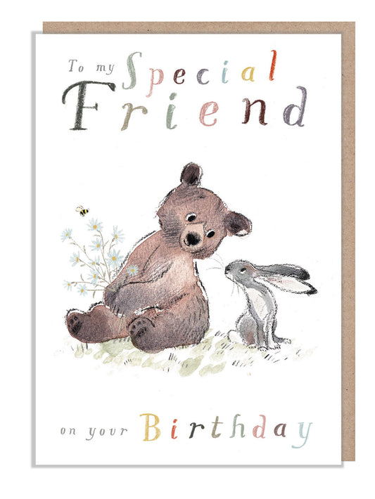 Cute Card - To My Special Friend - Bear And Hare