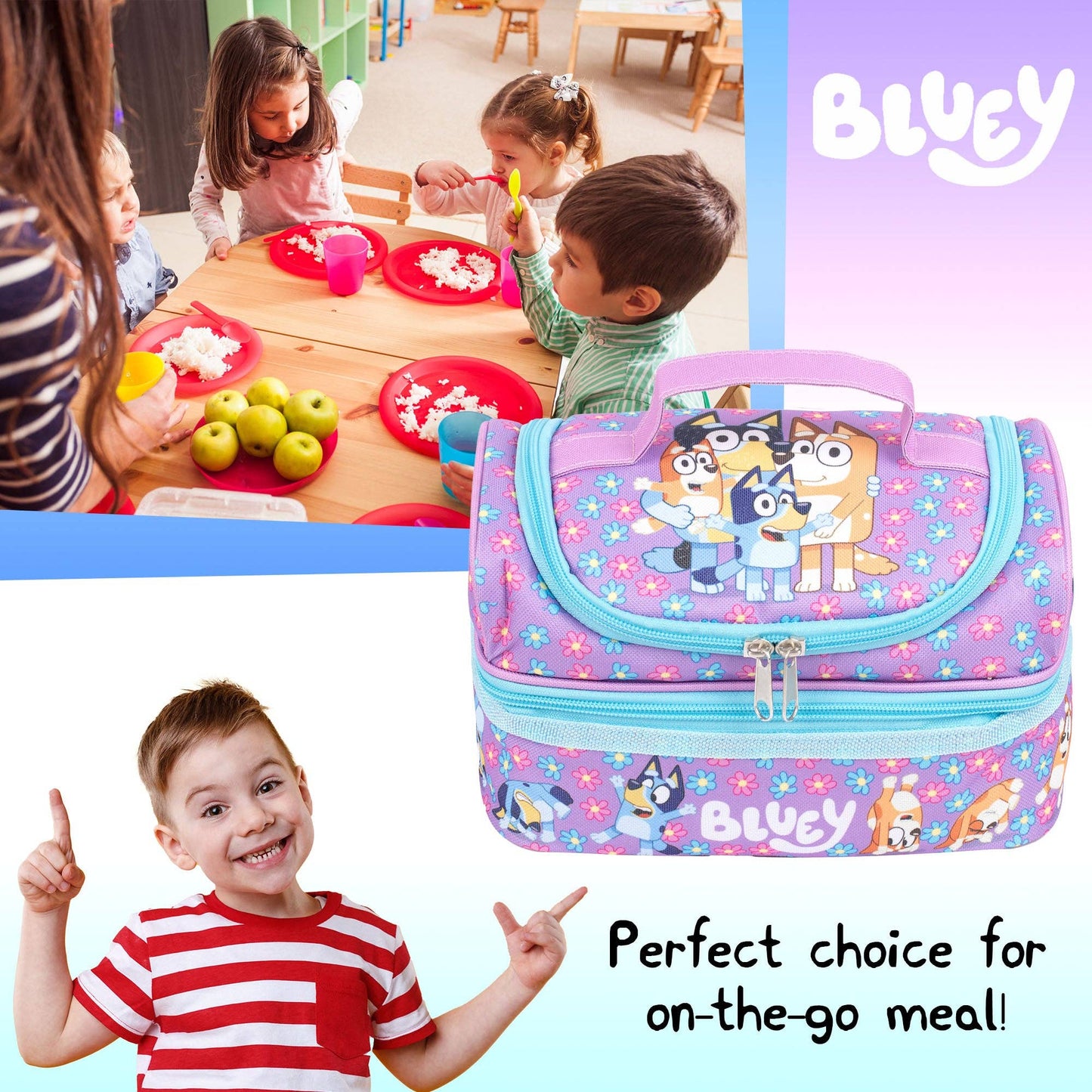 Multi Compartment Lunch Bag - Bluey