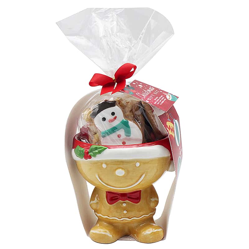 Gingerbread Figural Cookie Jar Gift Set