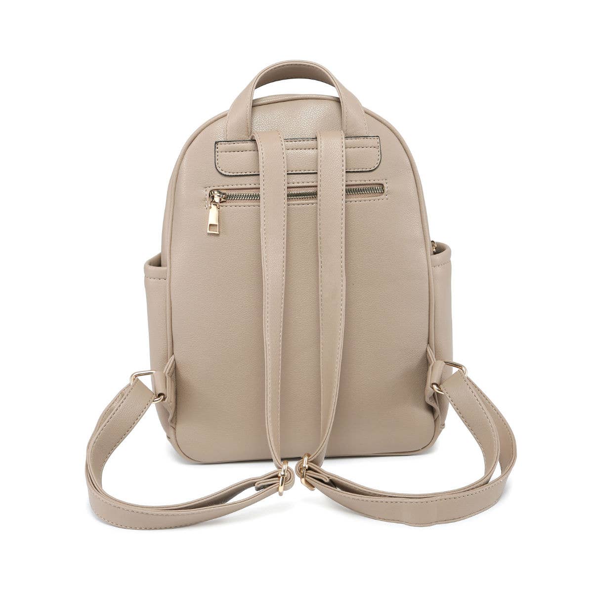 GL23900-Backpack with check quilted pattern: Khaki