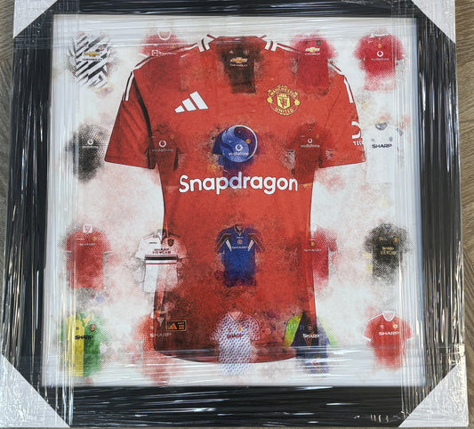 Manchester United Jersey Legacy Framed Art – Modern Iconic Kit Display