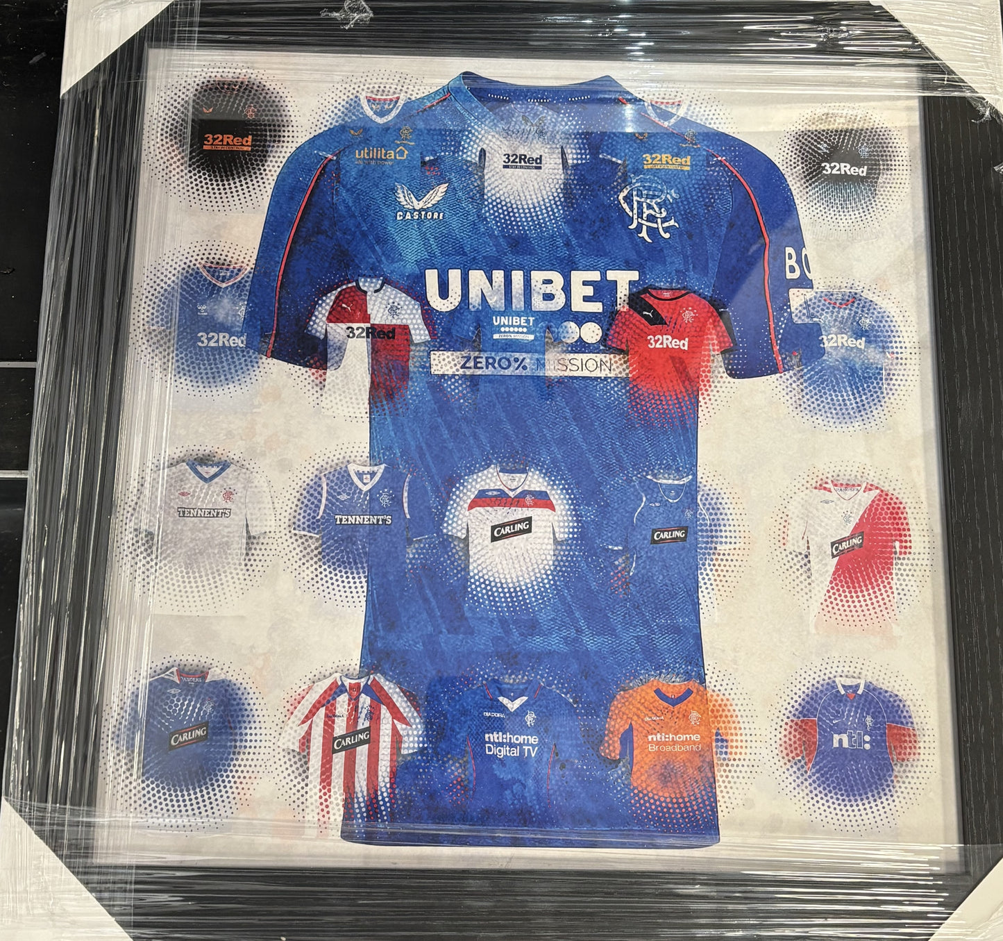 Rangers Jersey Legacy Framed Art – Modern Iconic Kit Display
