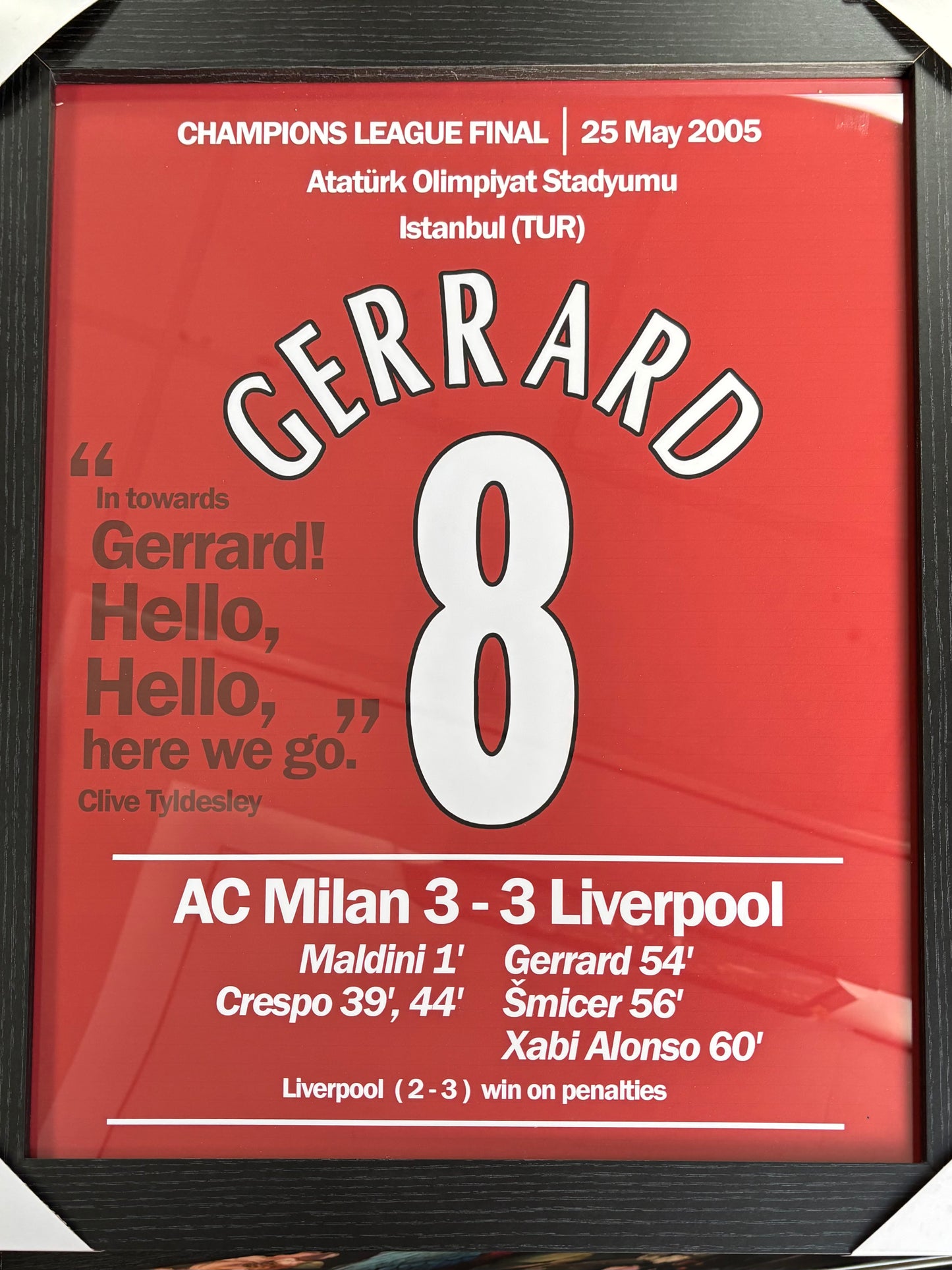 Liverpool Commemorative Framed Art