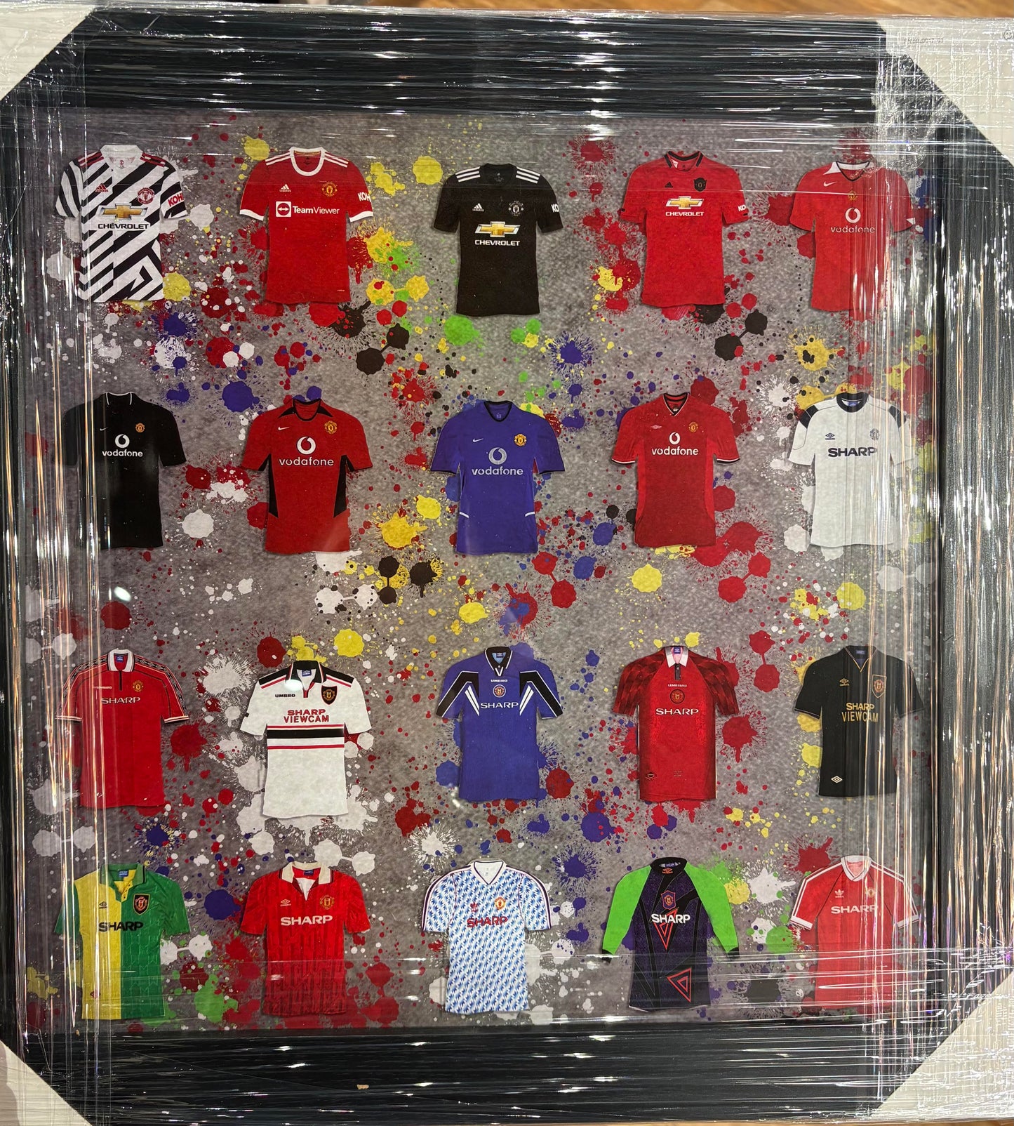 Manchester United Evolution Framed Art – Iconic Kit Collection Display