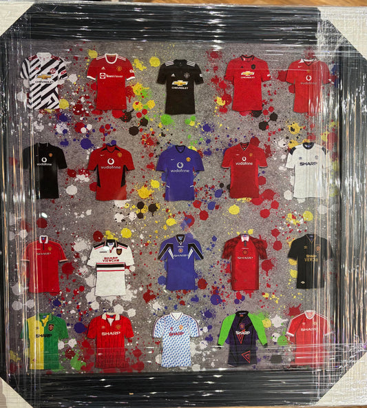 Manchester United Evolution Framed Art – Iconic Kit Collection Display