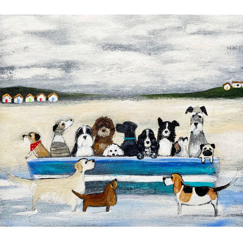 Twelve Wet Paws: Card with envelope in compostable cello