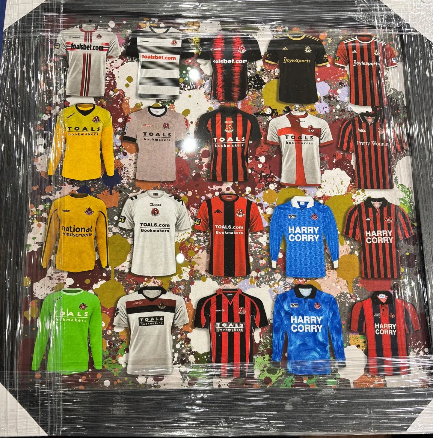 Crusaders FC Jersey Evolution Framed Art – Iconic Kit Collection Display