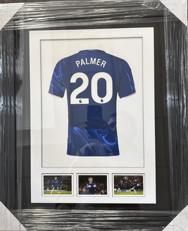 Cole Palmer Framed Chelsea Jersey Print - Football Memorabilia Gift