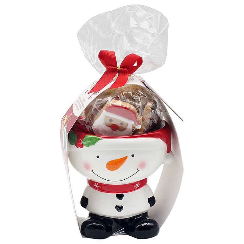 Snowman Figural Cookie Jar Gift Set