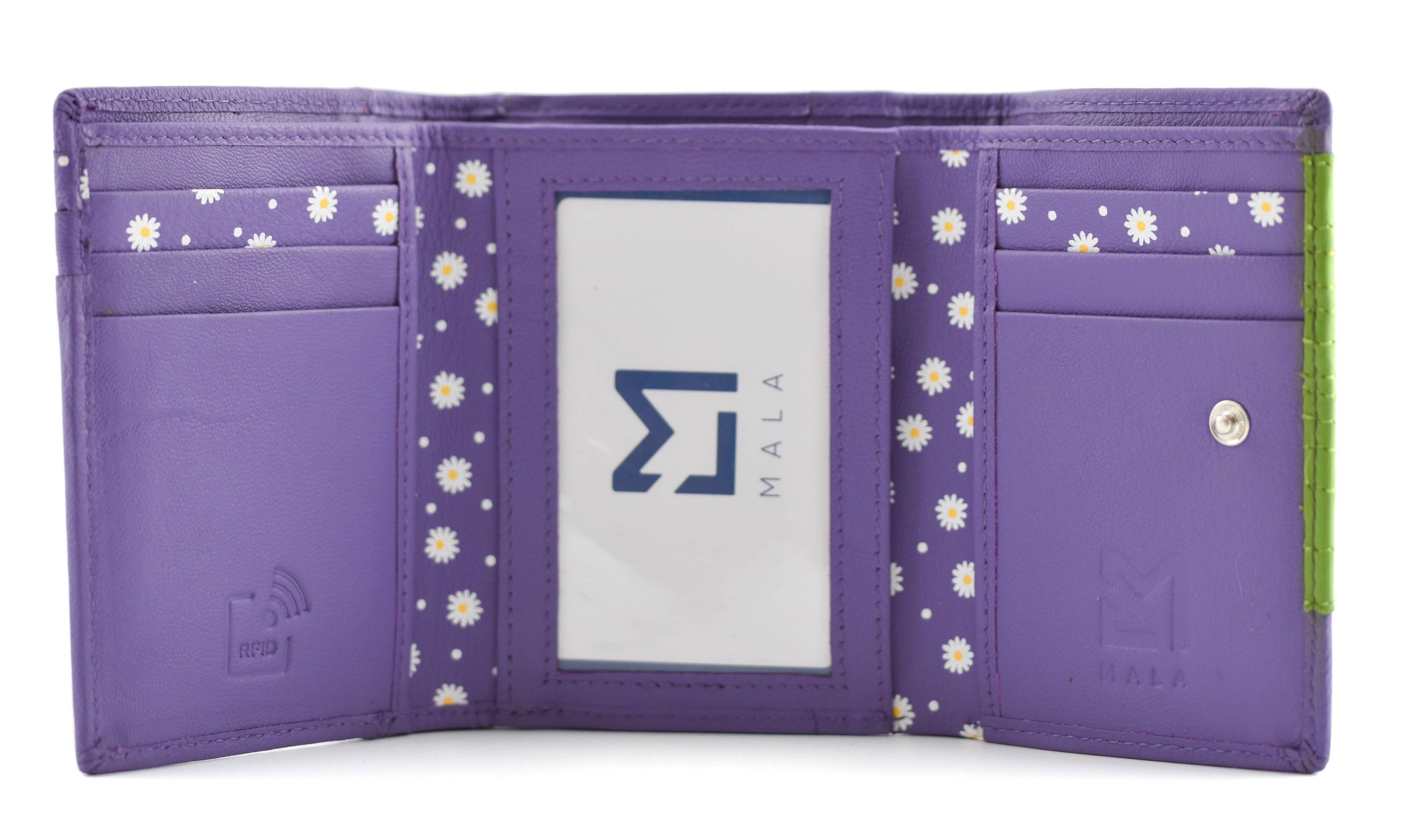 Peony Tri Fold Purse: Purple