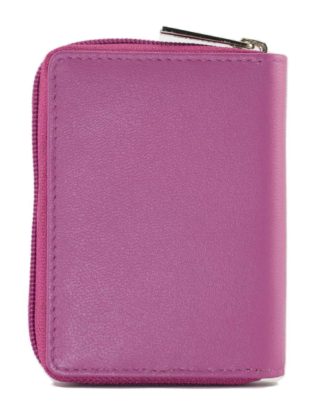 Origin Plain Leather Concertina Zip Around Card Wallet - 5 552: Black