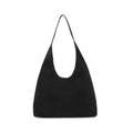 JM1709 Faux Suede Slouchy Hobo Shoulder Bag: Black