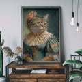 Tabby Cat Animal Head Print: Matte / 8 ¼ x 11 ¾ in | 21x30 cm