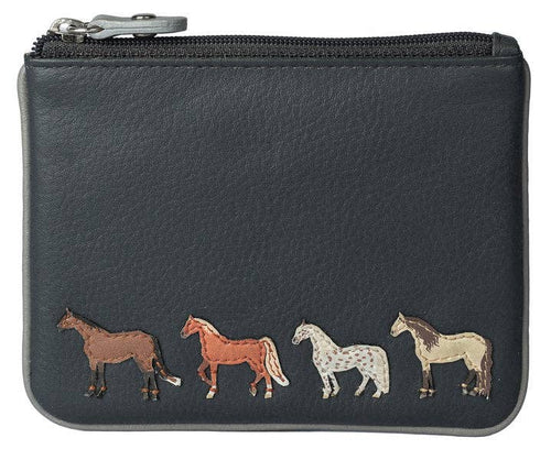 Best Friends Horses Coin Pouch RFID - 4224 65: Black