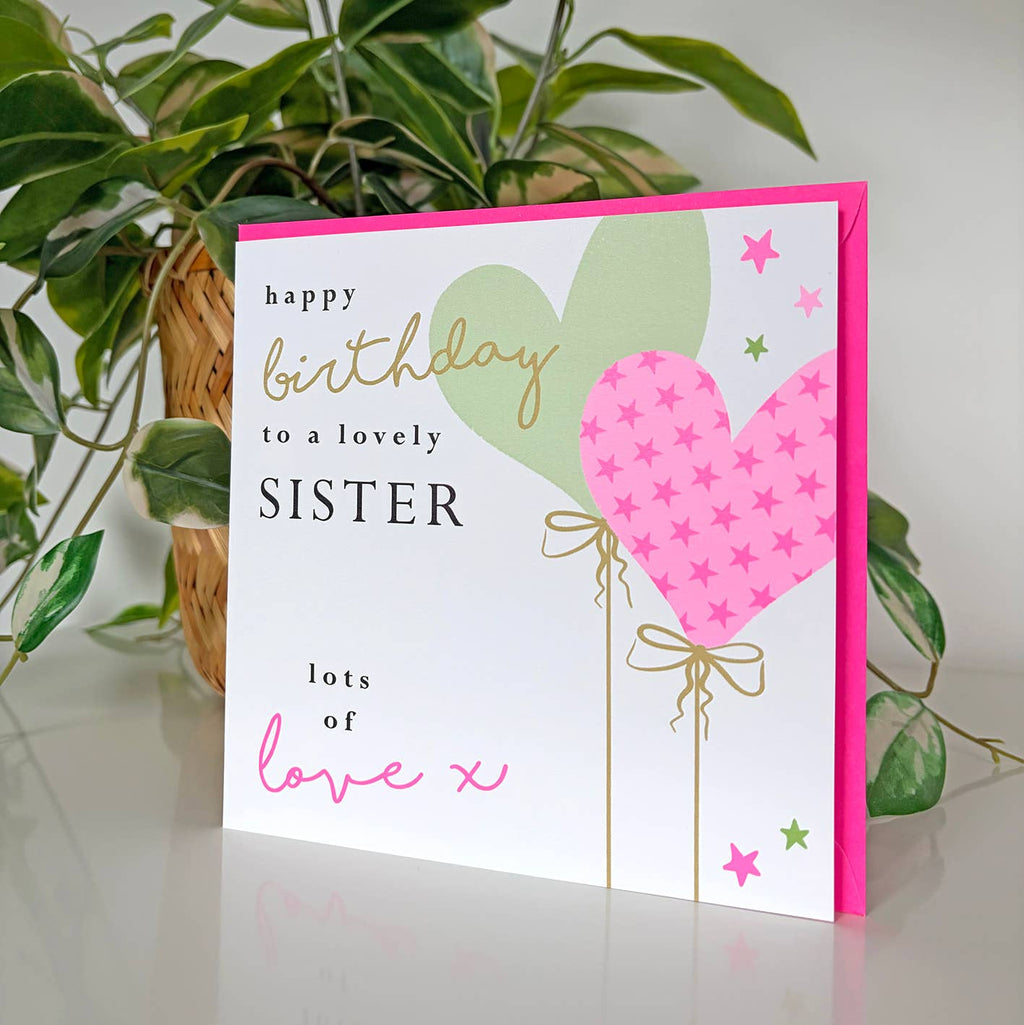 Heart Balloon Birthday Sister