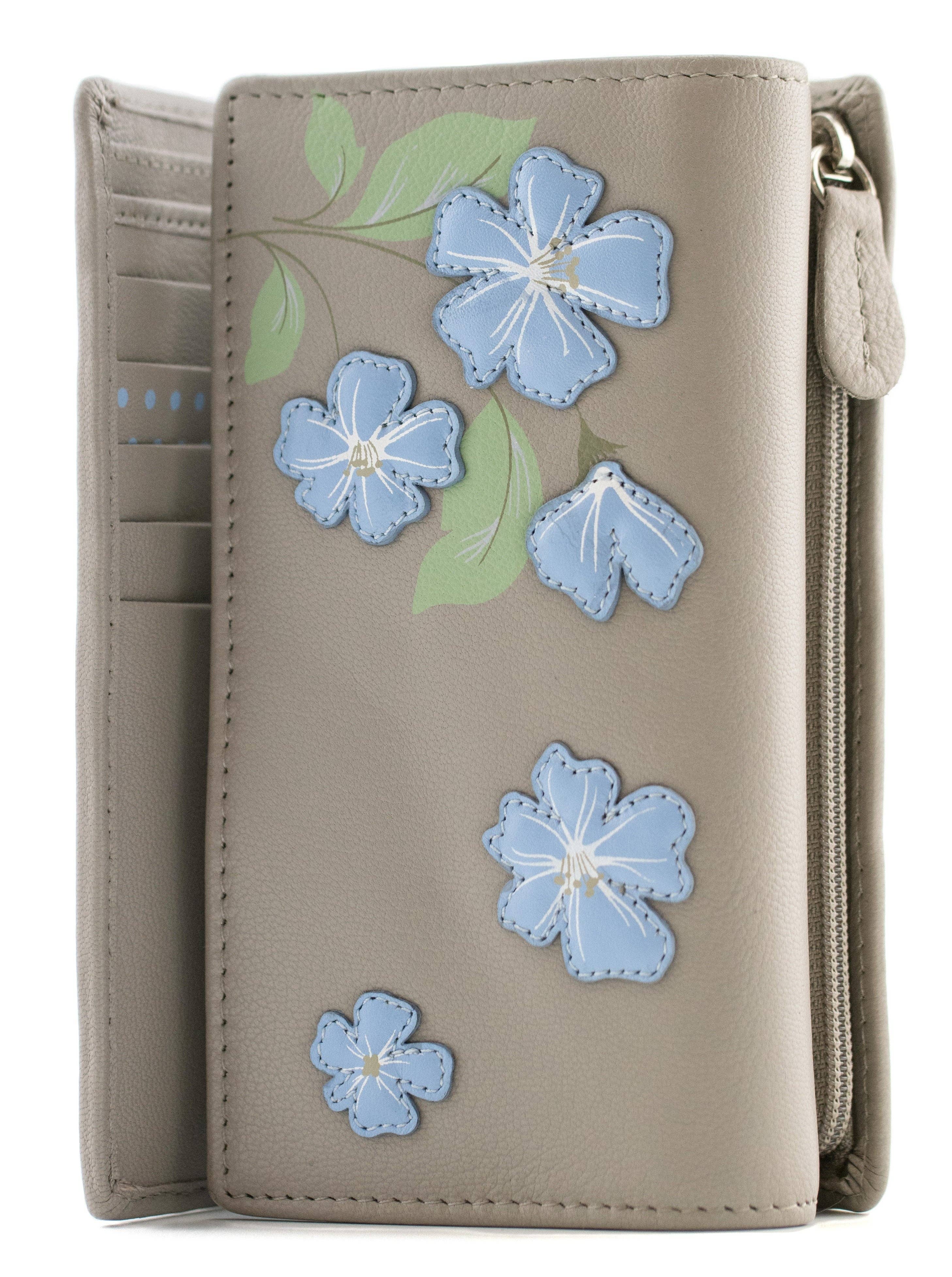 Sakura Large Tri fold purse - 3676 28: Grey