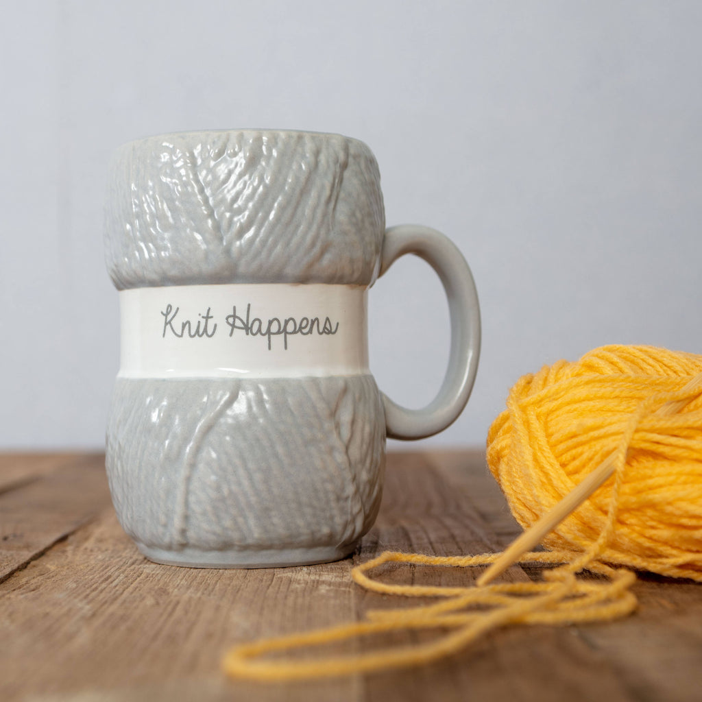 'Knit Happens' Yarn Knitting Mug - Knitting Gifts