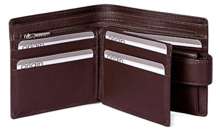 Origin Tab Wallet with Coin Pocket & RFID Protection: Black