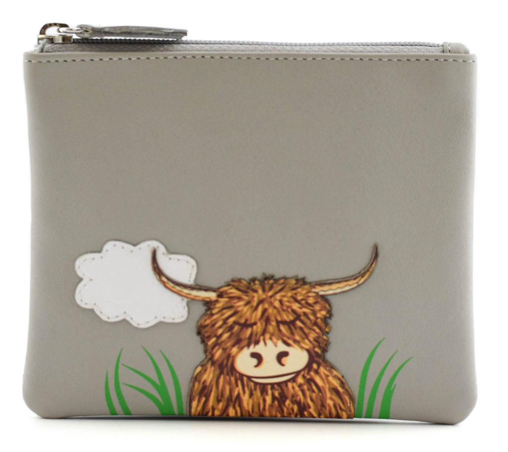 Bella Highland Cow Coin Purse RFID - 4206 33: Black