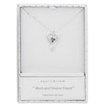 Equilibrium Double Heart Looped Silver Plated Necklace