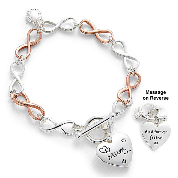 Equilibrium Two Tone Plated T-Bone Bracelet