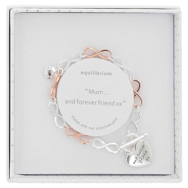 Equilibrium Two Tone Plated T-Bone Bracelet