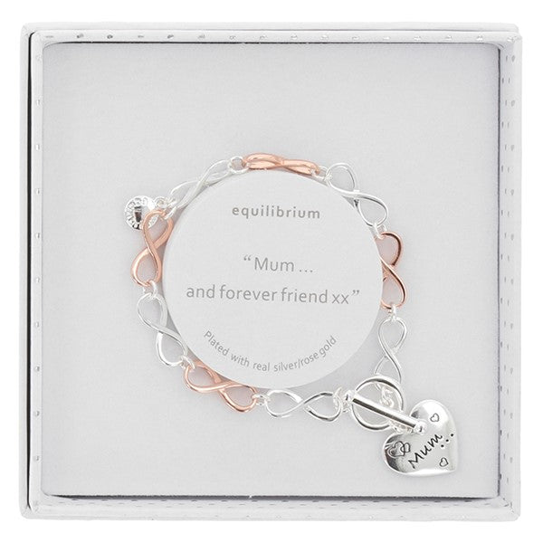 Equilibrium Two Tone Plated T-Bone Bracelet