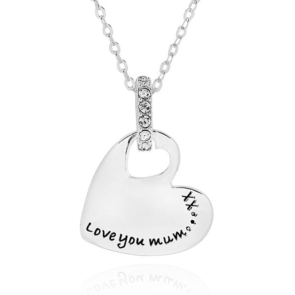 Equilibrium Silver Plated Heart Necklace
