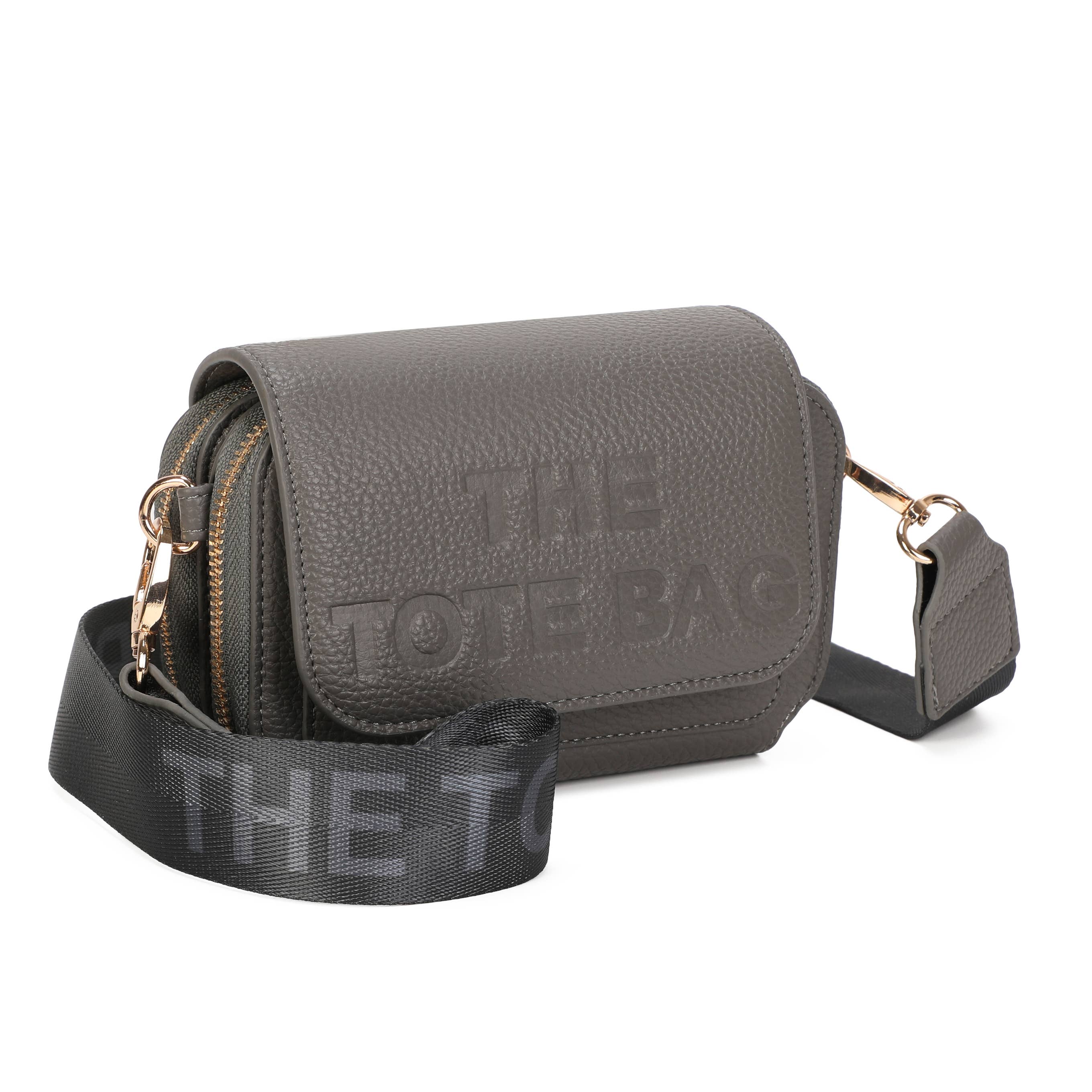 JM1762 Compact Crossbody Phone Bag with Built-in Wallet: Gray