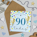 Balloon Brights 90th Birthday Blue