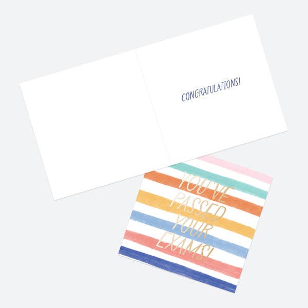 Luxury Foil Congratulations Card - You've Passed Your Exams