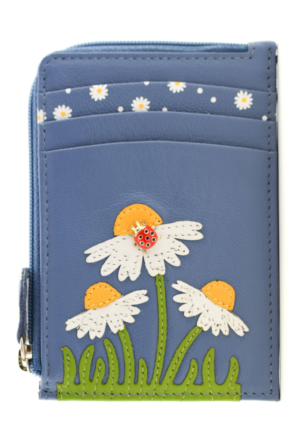 Peony Card and Coin Holder: Purple