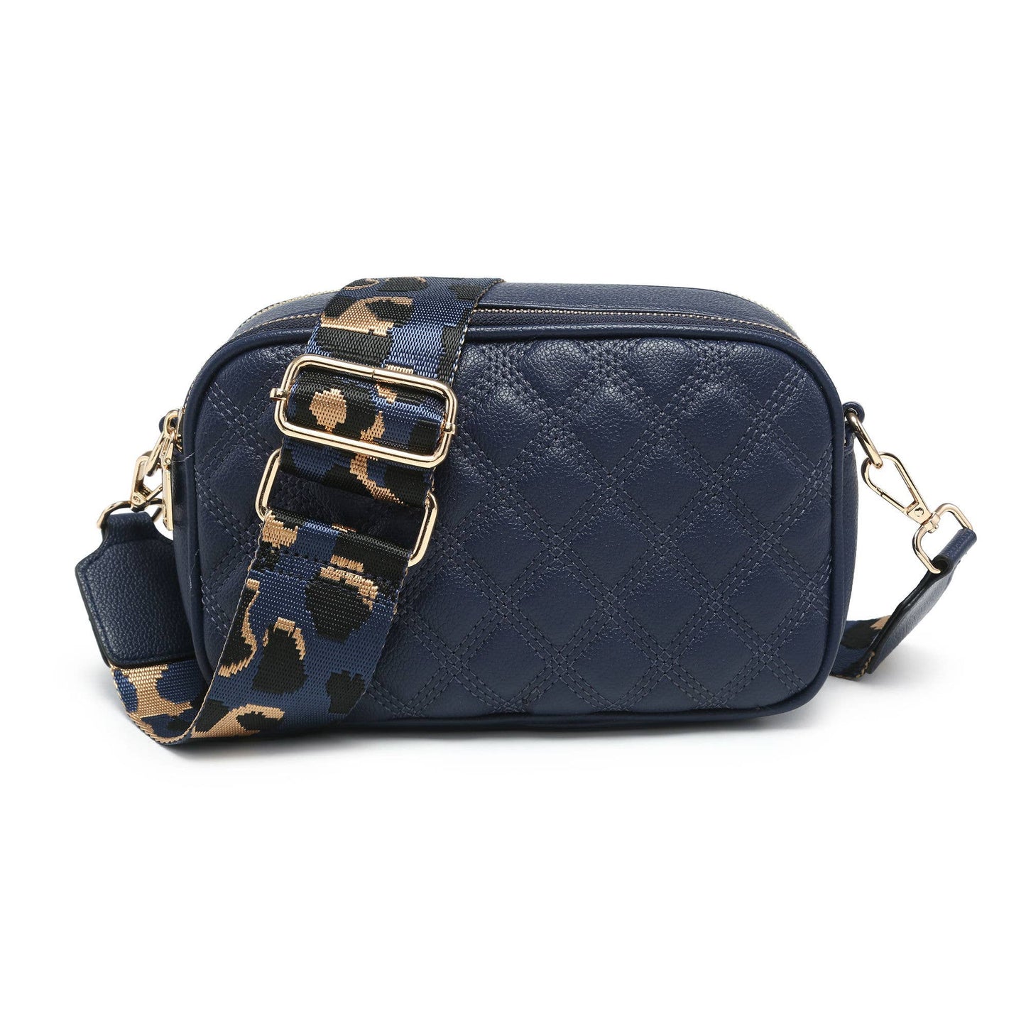 CD21-0352 Cross Body Handbag with double zip top sections: Beige