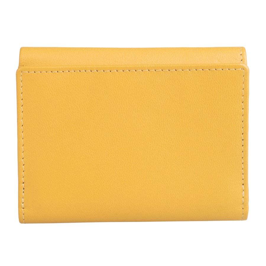 Moonflower Tri Fold Bee Purse: Grey