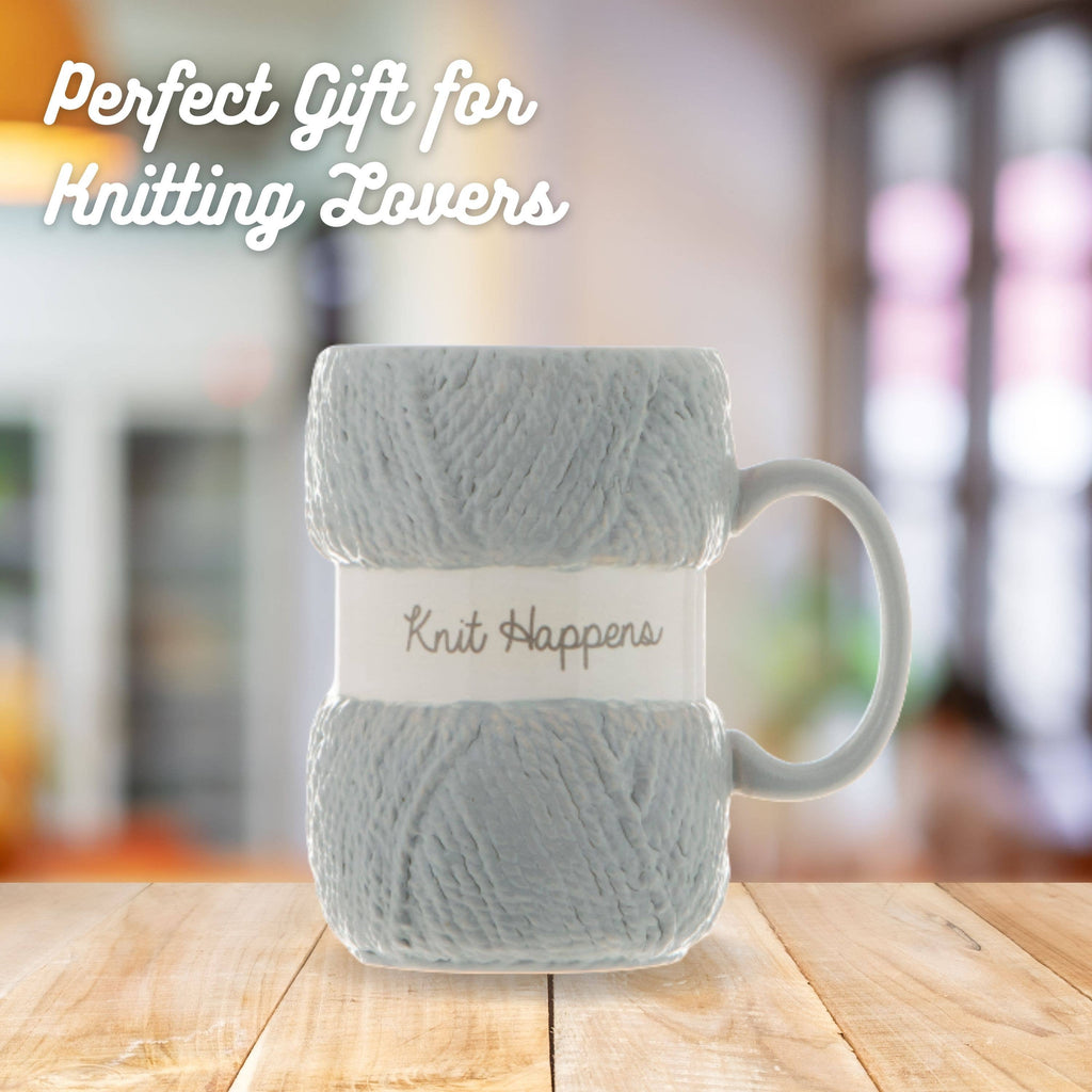 'Knit Happens' Yarn Knitting Mug - Knitting Gifts