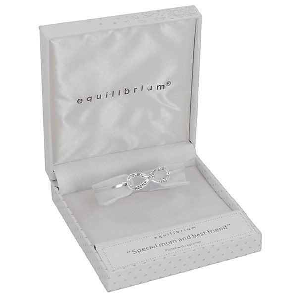 Equilibrium Silver Plated Bangle