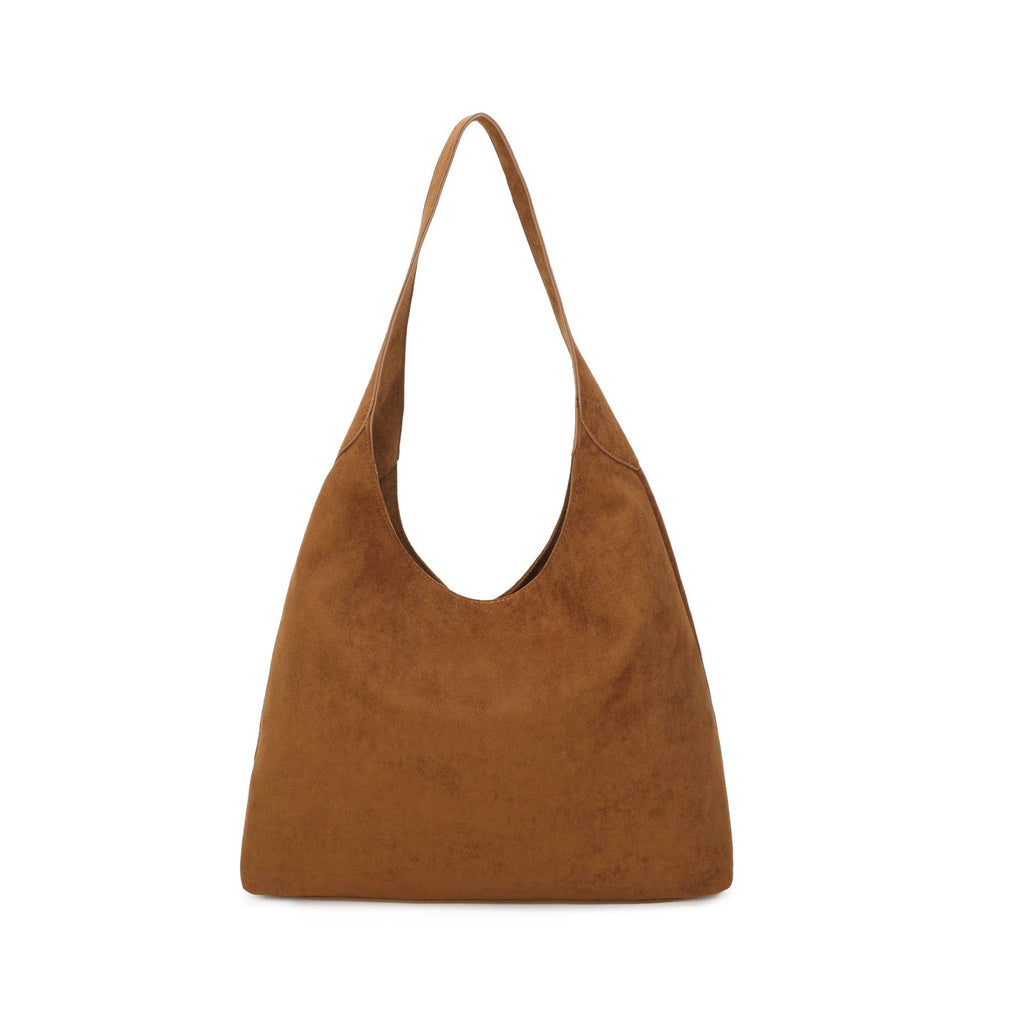 JM1709 Faux Suede Slouchy Hobo Shoulder Bag: Coffee