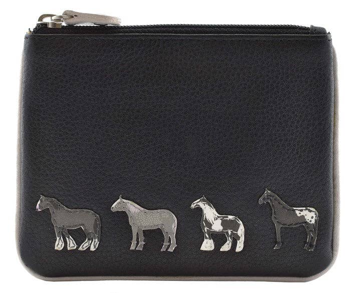 Best Friends Horses Coin Pouch RFID : Grey