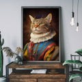 Rainbow Cat Animal Portrait Print: Matte / 8 ¼ x 11 ¾ in | 21x30 cm