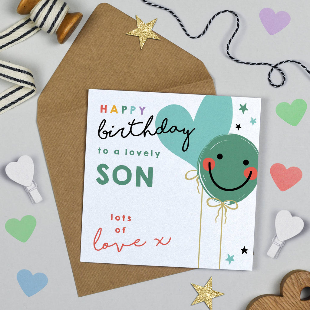 Smiley Balloon Birthday Son