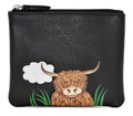 Bella Highland Cow Coin Purse RFID - 4206 33: Black