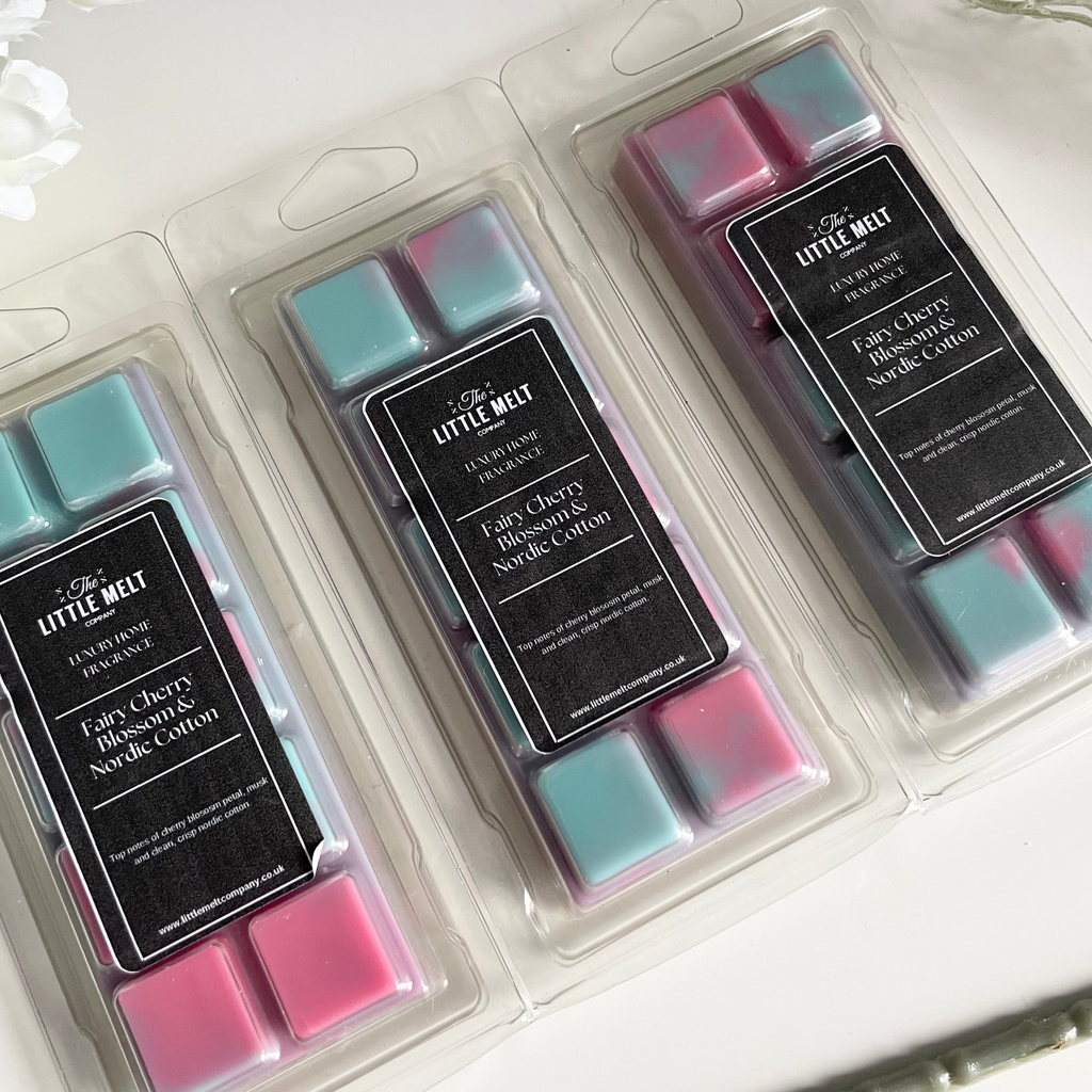 Fairy Cherry Blossom and Nordic Cotton Wax Melt Snap Bar 
