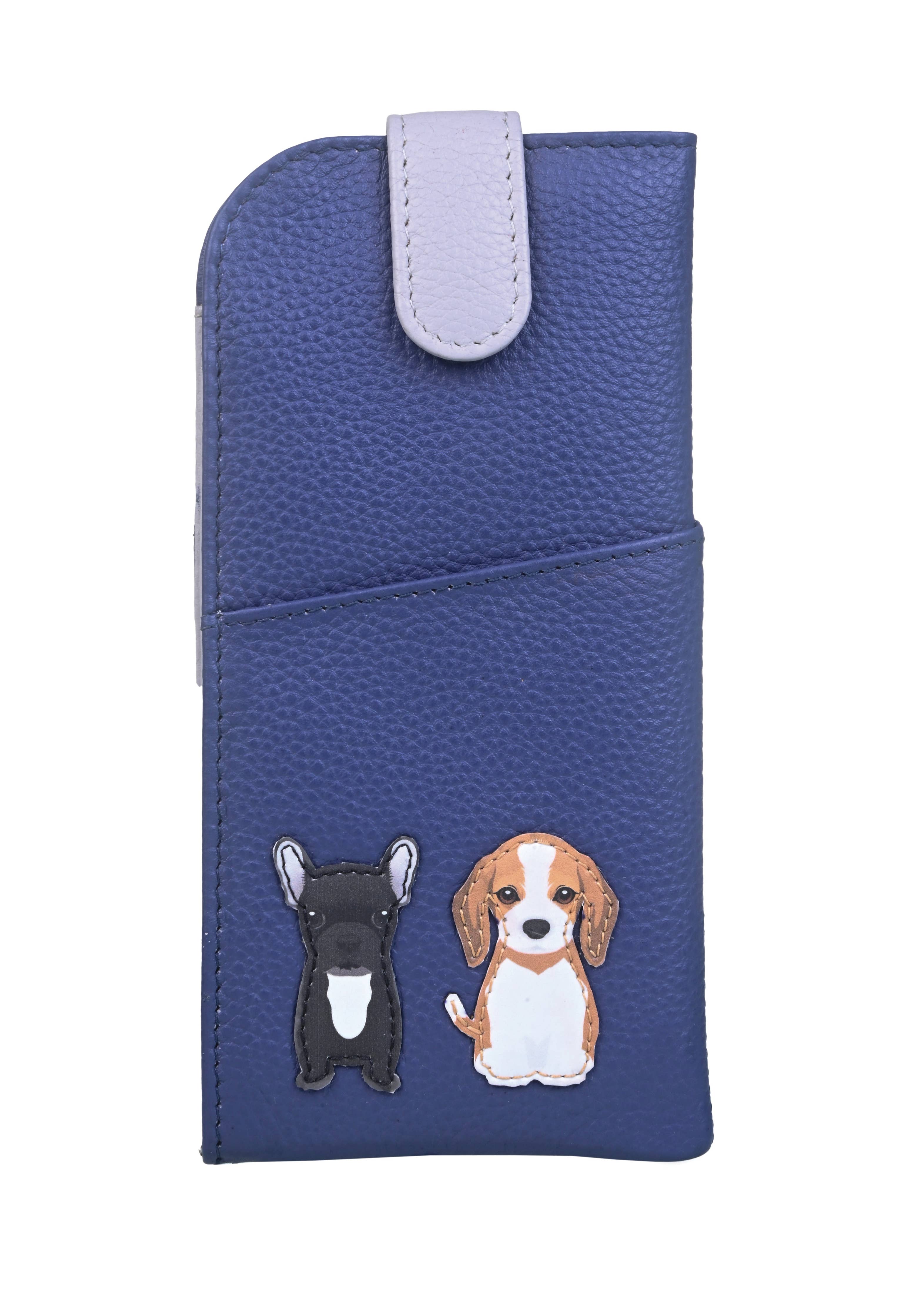 Best Friends Sitting Dogs Glasses Case - 5156 65: Black