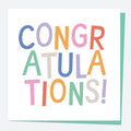Congratulations Card - Colourful Typography