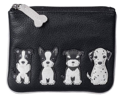 Best Friends Sitting Dogs Coin Pouch RFID - 4225 65: Grey