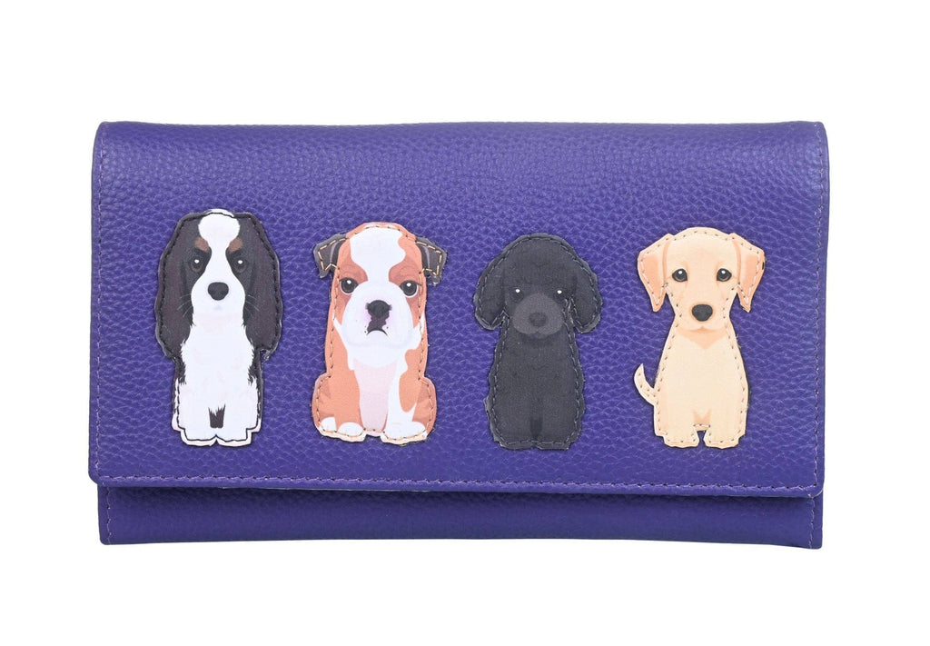 Best Friends Sitting Dogs Matinee Purse RFID - 3508 65: Black