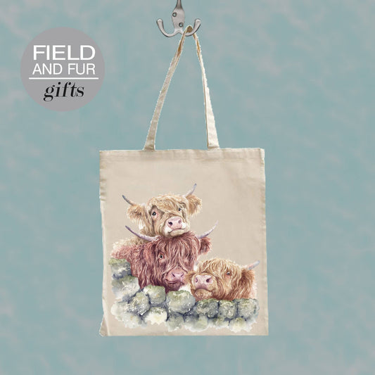 Neighbourhood Watch, Highland Cows Tote Shopping Bag