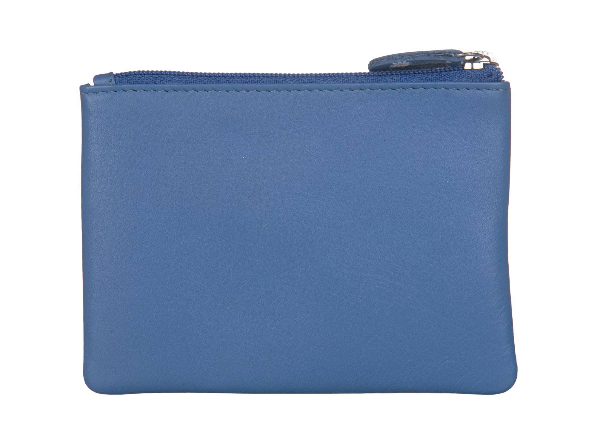 Peony Coin Purse: Blue